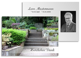 Danksagungskarten Trauer Wald