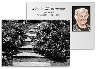 Danksagungskarten Trauer Wald