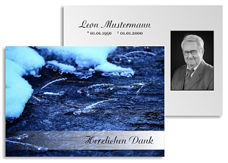 Danksagungskarten Trauer Winter