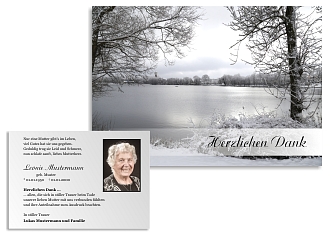 Danksagungskarten Trauer Winter