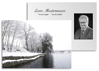 Danksagungskarten Trauer Winter