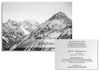 Danksagungskarten Trauer Winter