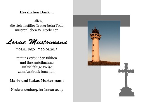 Danksagungskarten Trauer Sommer