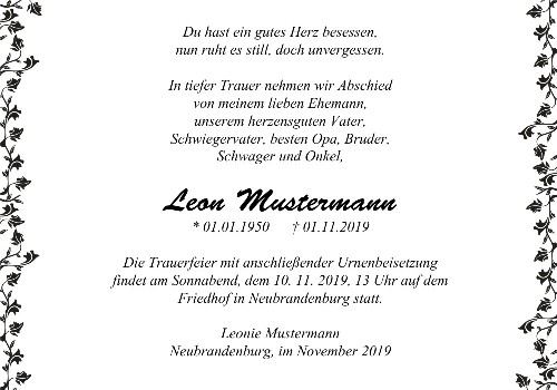 Danksagungskarten Trauer Wald