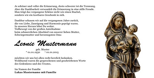 Danksagungskarten Trauer Engel