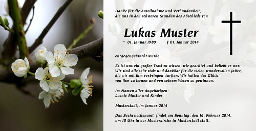 Danksagungskarten Trauer Favoriten