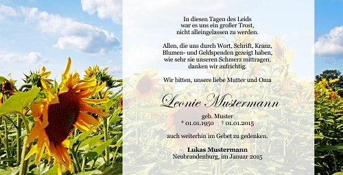 Danksagungskarten Trauer Favoriten