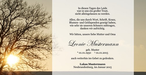 Danksagungskarten Trauer Favoriten