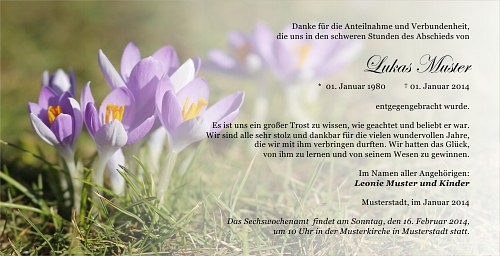 Danksagungskarten Trauer Favoriten