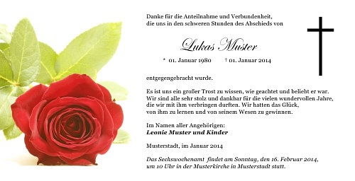 Danksagungskarten Trauer Favoriten