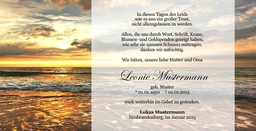 Danksagungskarten Trauer Favoriten