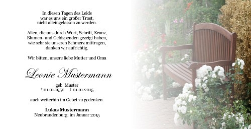 Danksagungskarten Trauer Favoriten