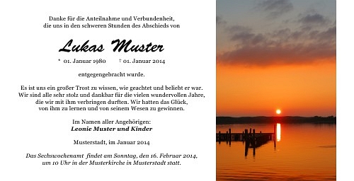 Danksagungskarten Trauer Sommer