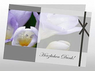 Danksagungskarten Trauer Blume