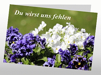 Danksagungskarten Trauer Blume