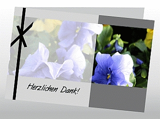 Danksagungskarten Trauer Blume