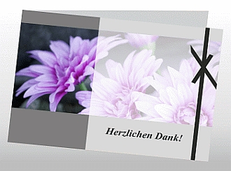 Danksagungskarten Trauer Blume