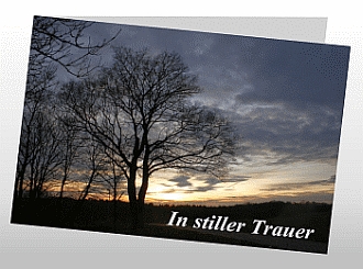 Danksagungskarten Trauer Herbst