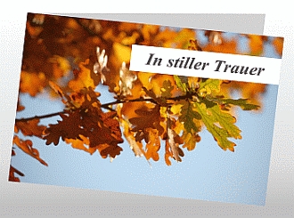 Danksagungskarten Trauer Herbst