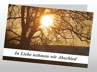 Danksagungskarten Trauer Herbst