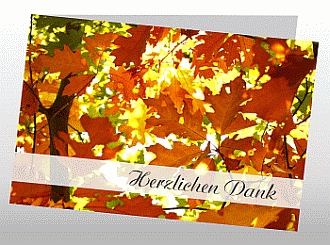 Danksagungskarten Trauer Herbst