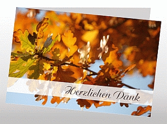 Danksagungskarten Trauer Herbst