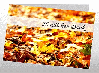 Danksagungskarten Trauer Herbst