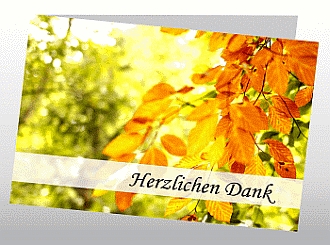 Danksagungskarten Trauer Herbst