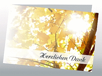 Danksagungskarten Trauer Herbst