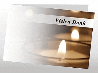 Danksagungskarten Trauer Kerze
