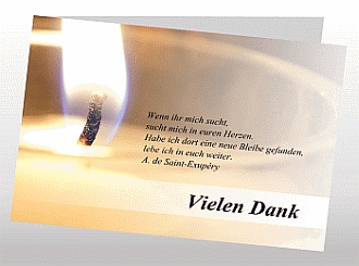 Danksagungskarten Trauer Kerze