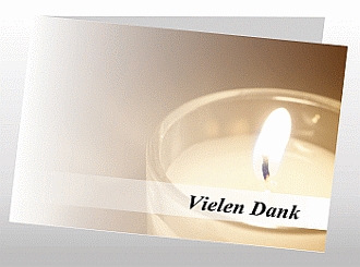 Danksagungskarten Trauer Kerze