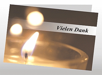 Danksagungskarten Trauer Kerze