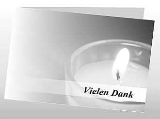 Danksagungskarten Trauer Kerze