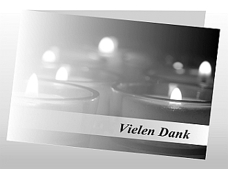 Danksagungskarten Trauer Kerze