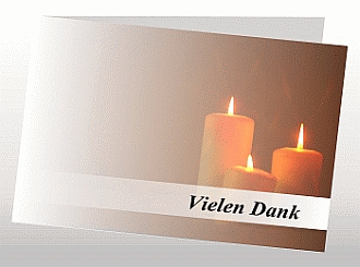 Danksagungskarten Trauer Kerze