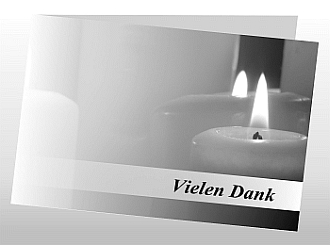 Danksagungskarten Trauer Kerze