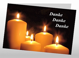 Danksagungskarten Trauer Kerze