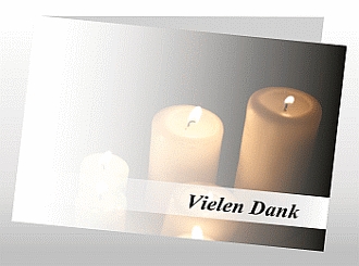 Danksagungskarten Trauer Kerze