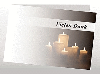 Danksagungskarten Trauer Kerze