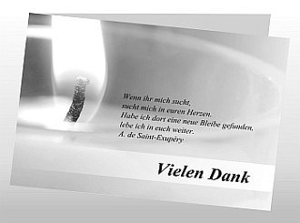 Danksagungskarten Trauer Kerze
