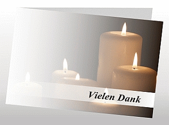 Danksagungskarten Trauer Kerze