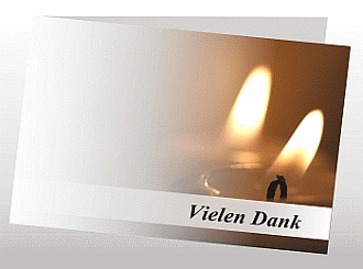 Danksagungskarten Trauer Kerze