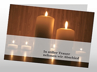 Danksagungskarten Trauer Kerze