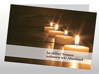 Danksagungskarten Trauer Kerze