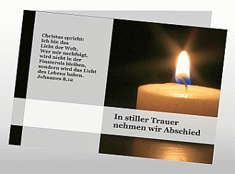 Danksagungskarten Trauer Kerze