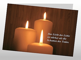 Danksagungskarten Trauer Kerze