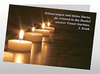 Danksagungskarten Trauer Kerze