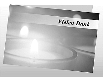Danksagungskarten Trauer Kerze