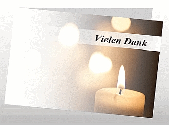 Danksagungskarten Trauer Kerze
